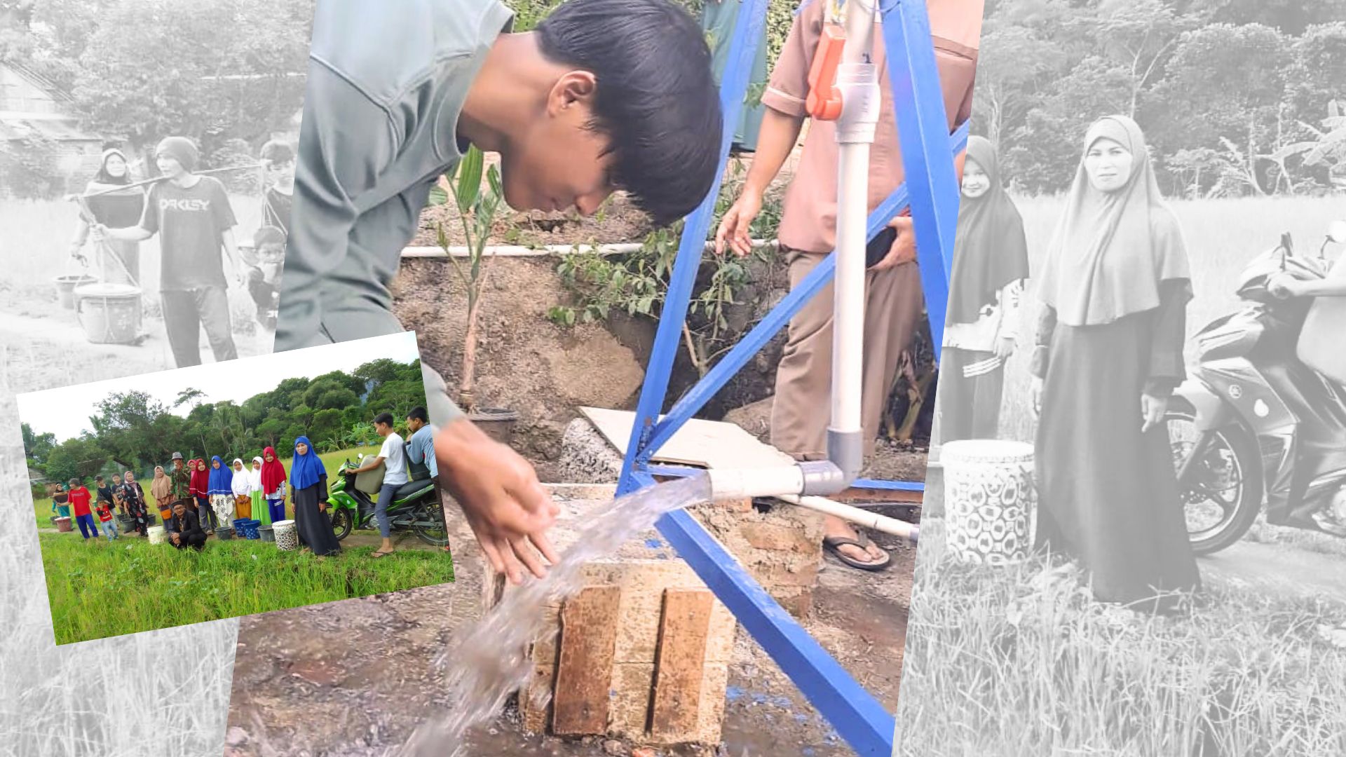 Sumur Wakaf Mengalirkan Air Bersih Setelah 40 Tahun Menantikan di Kampung Babakan Jambe, Garut