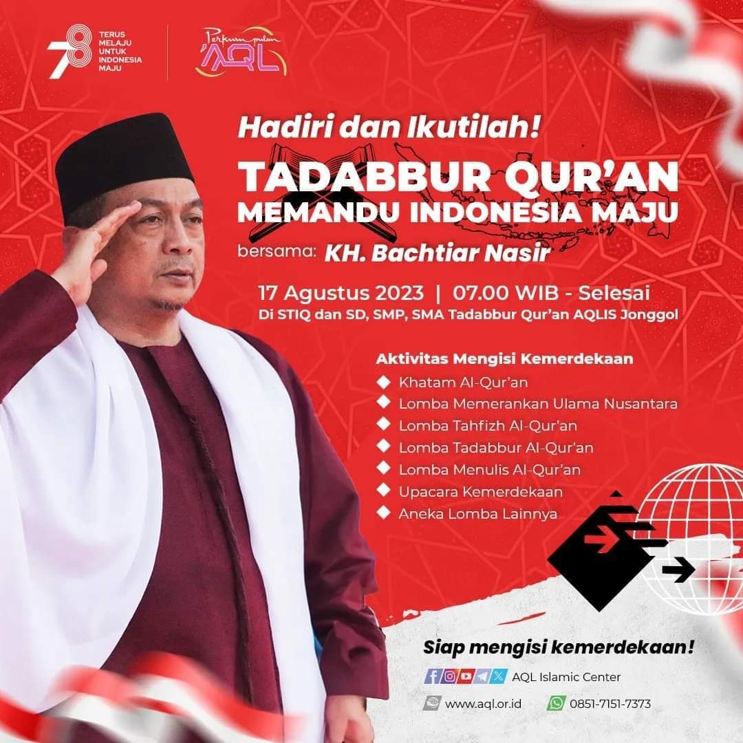 Ustadz Bachtiar Nasir dalam acara Tadabbur Quran Memandu Indonesia Maju