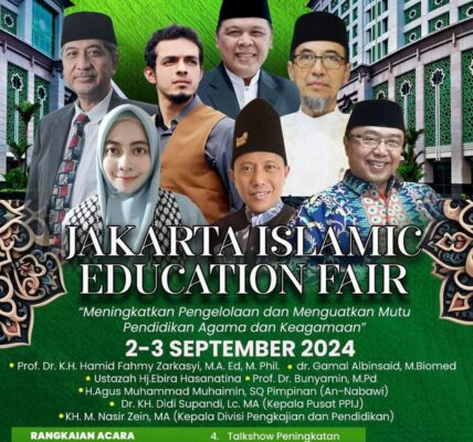 Poster Jakarta Islamic Education Fair yang akan diselenggarakan pada 2-3 September 2024