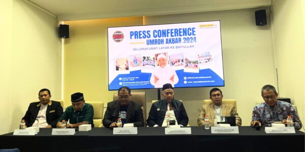 Press Conference, Gerakan Umroh Akbar 2024, Semua Bisa Umroh, Naffar Tour, keberangkatan jamaah umroh, sedekah umroh