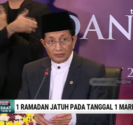 Nasaruddin Umar, Menteri Agama Republik Indonesia dalam sidang isbat menentukan 1 Ramadhan 2025