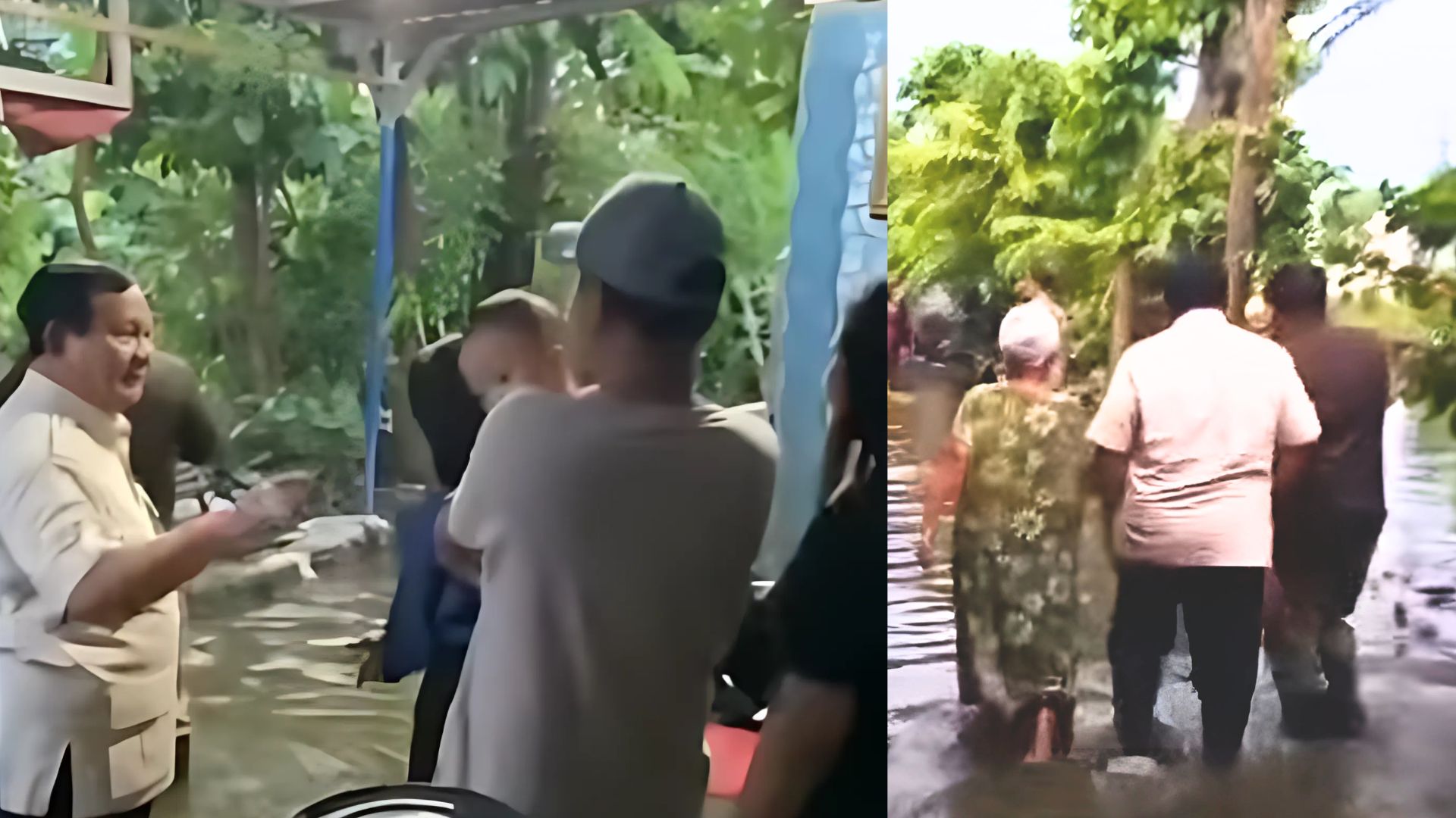 Prabowo Kunjungi Warga Terdampak Banjir di Kab Bekasi