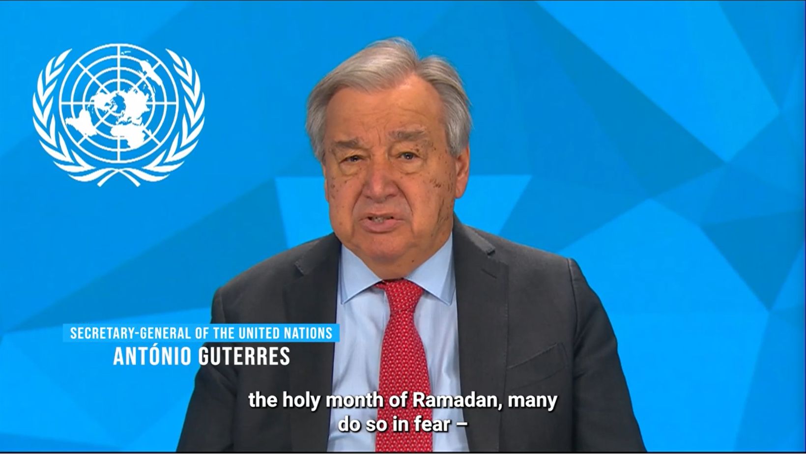 ilustrasi António Guterres, Sekjen PBB, pada Hari Internasional untuk memerangi Islamofobia2