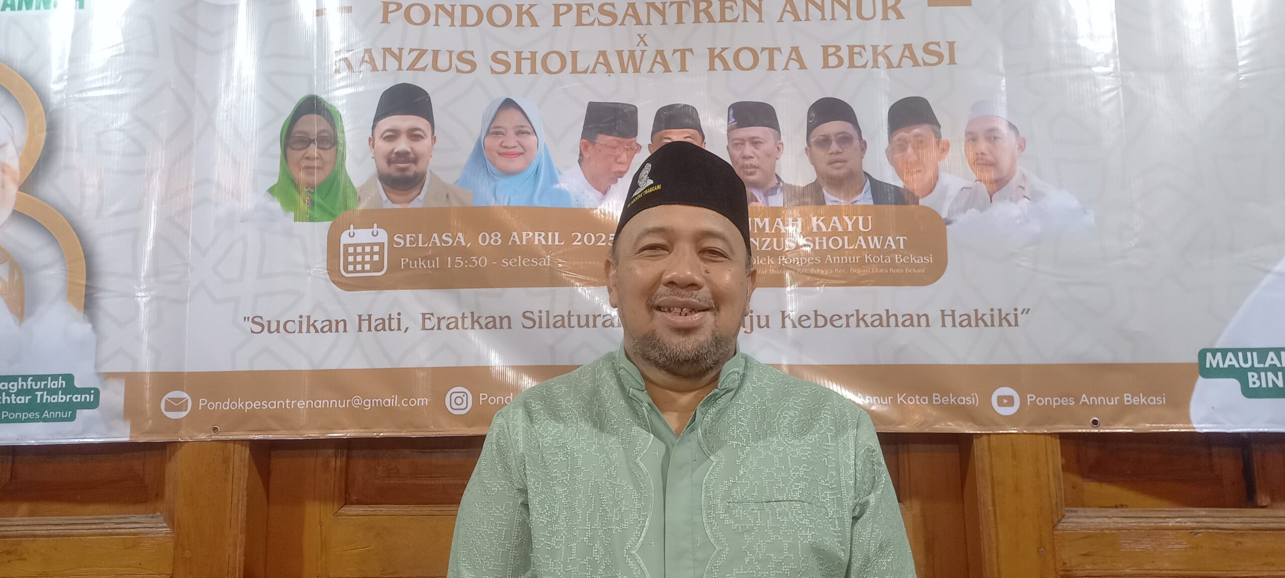 H Ahmad Ustuchri sampaikan makna Halalbihalal, pada acara Halalbihalal, 8 April 2025 di Ponpes An Nur, Kota Bekasi