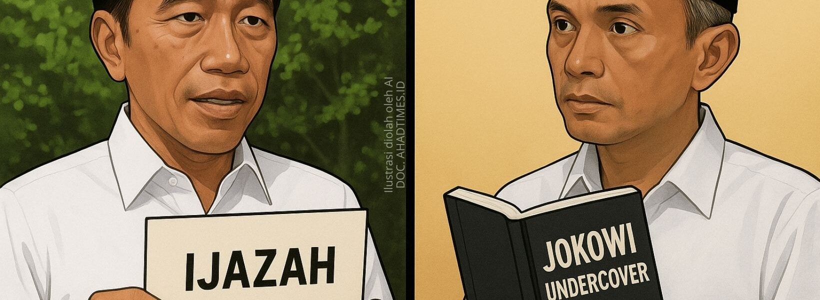 Ilustrasi Joko Widodo bersama Bambang Tri Mulyono penulis buku Jokowi Undervover