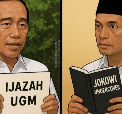 Ilustrasi Joko Widodo bersama Bambang Tri Mulyono penulis buku Jokowi Undervover