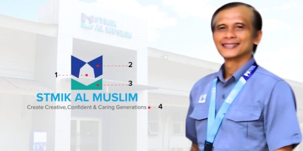 Logo baru STMIK AL MUSLIM Bekasi. Ketua STMIK Al Muslim Ibnu Triyanto, S.Kom., M.Kom