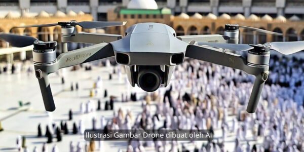 Ilustrasi Gambar drone keaman haji 2025