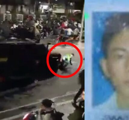 Tangkap layar video nitizen, moment Affan tertabrak